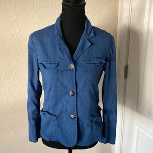 Theory blue button up top. Size‎ 8.